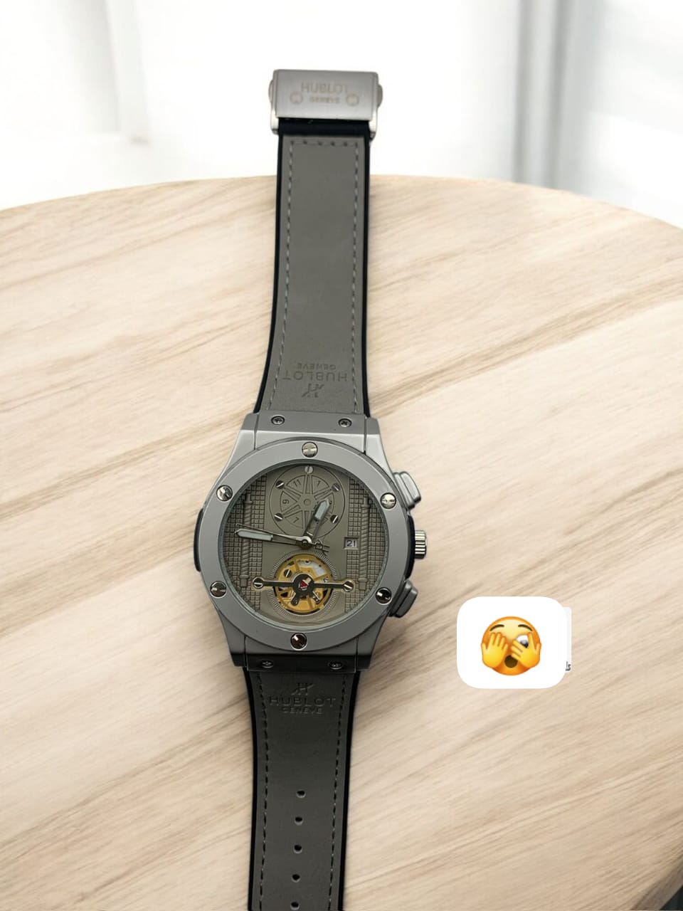 Hublot Luxury Men’s Watch – Swiss Automatic Chronograph, Premium leather strap , Sapphire Crystal, Water-Resistant Designer Timepiece