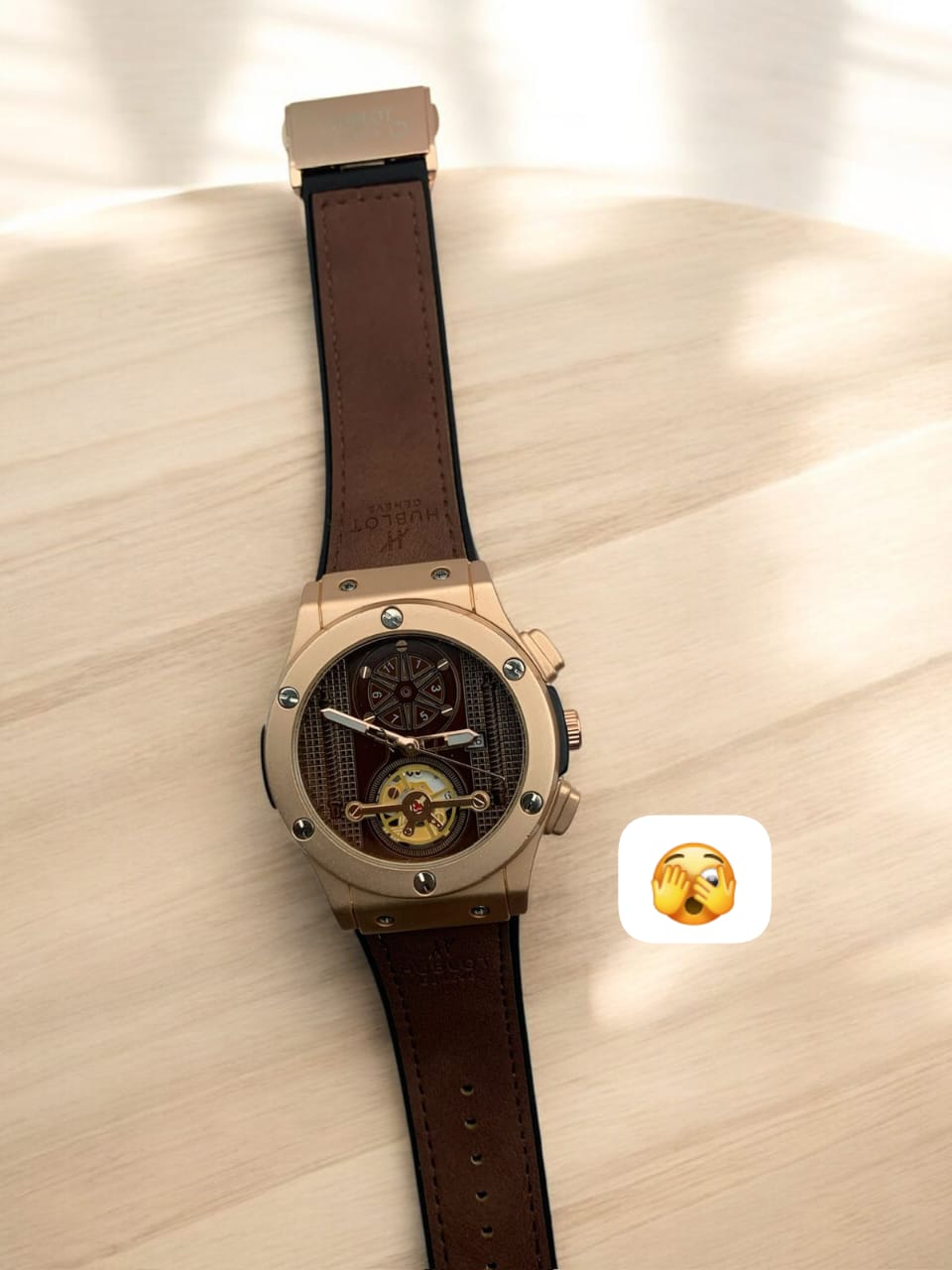 Hublot Luxury Men’s Watch – Swiss Automatic Chronograph, Premium leather strap , Sapphire Crystal, Water-Resistant Designer Timepiece