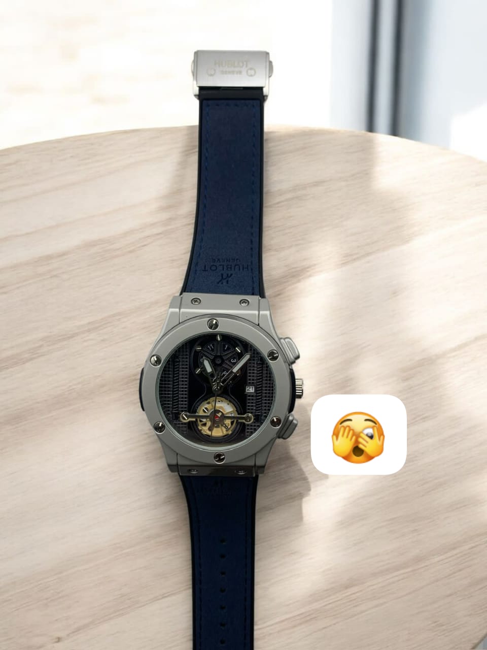 Hublot Luxury Men’s Watch – Swiss Automatic Chronograph, Premium leather strap , Sapphire Crystal, Water-Resistant Designer Timepiece