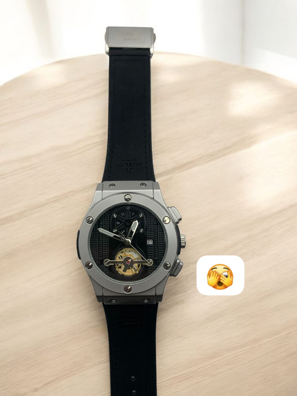 Hublot Luxury Men’s Watch – Swiss Automatic Chronograph, Premium leather strap , Sapphire Crystal, Water-Resistant Designer Timepiece